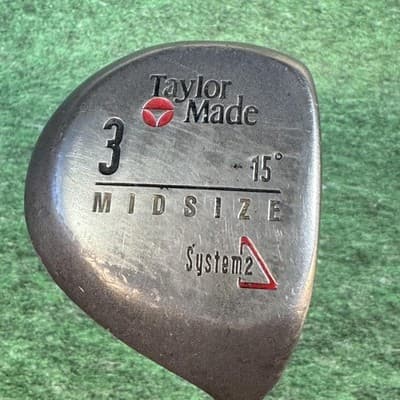 Vintage TaylorMade System 2 Midsize Mens 3 Wood 15° Dynamic Gold S Shaft Steel - Image 1
