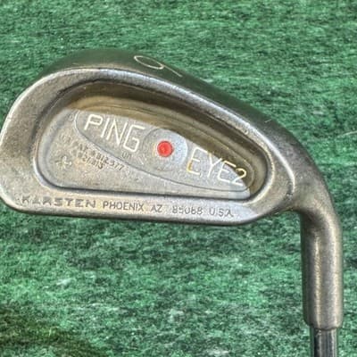 Vintage Ping Eye 2 6 Iron Red Dot Right Hand Steel Shaft Karsten USA Golf Club - Image 1