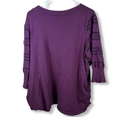 Lane Bryant Plus Plum Purple Long-Sleeve Pullover Top, Size 26 – Excellent - Thumbnail 2