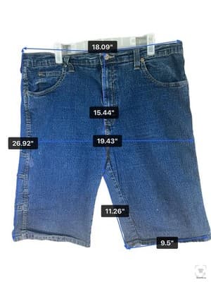 Dickies Shorts Mens 38 Blue Cargo Relaxed Fit Stretch Denim 11 Inseam Pockets - Thumbnail 10
