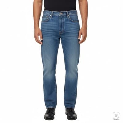 Levi's 550 Jeans Mens 40x32 Blue Medium Wash Relaxed Straight Denim Zip Fly - Thumbnail 4