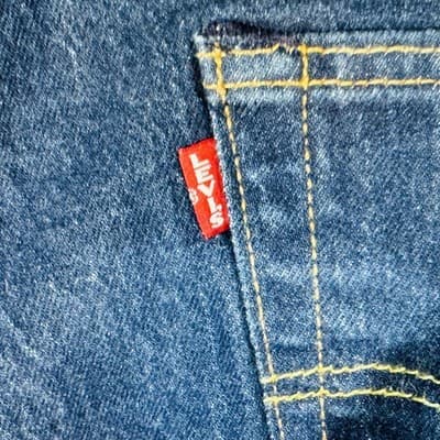 Vintage Levis 501 Jeans Mens 29x30 Blue Dark Wash Straight Denim Button Fly 90s - Thumbnail 6