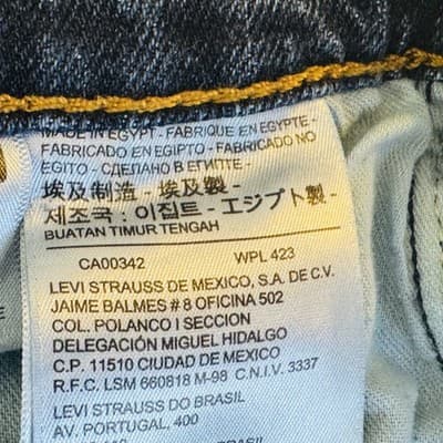 Vintage Levis 511 Jeans Mens 29x30 Blue Medium Wash Slim Taper Stretch Denim - Thumbnail 5