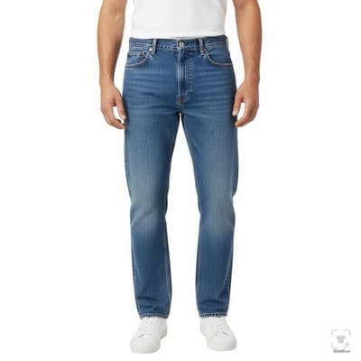 Levis 550 Jeans Mens 40x34 Blue Medium Wash Relaxed Tapered Denim Zip Fly - Thumbnail 4