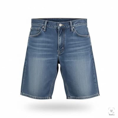Levi's 514 Shorts Mens 34 Blue Bermuda Slim Straight 12 Inseam 5-Pocket - Image 1