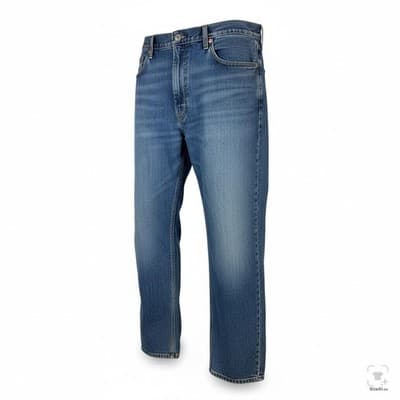 Levis 502 Jeans Mens 40x32 Blue Medium Wash Tapered Stretch Denim Zip Fly - Thumbnail 2