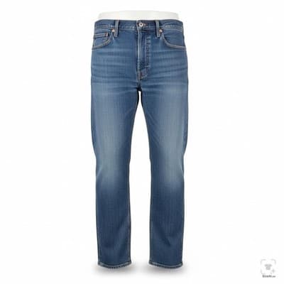 Levis 502 Jeans Mens 40x32 Blue Medium Wash Tapered Stretch Denim Zip Fly - Image 1