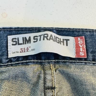 Levi's 514 Shorts Mens 34 Blue Bermuda Slim Straight 12 Inseam 5-Pocket - Thumbnail 9