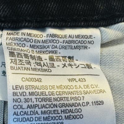 Levis 512 Jeans Mens 28x28 Black Dark Wash Slim Tapered Denim Stretch Fit - Thumbnail 4