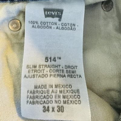 Levi's 514 Shorts Mens 34 Blue Bermuda Slim Straight 12 Inseam 5-Pocket - Thumbnail 8