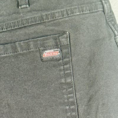 Dickies Shorts Mens 38 Black Cargo Denim Stretch Relaxed Fit 12 Inseam Pockets - Thumbnail 7