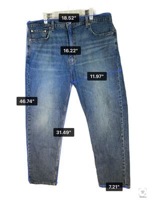 Levis 502 Jeans Mens 40x32 Blue Medium Wash Tapered Stretch Denim Zip Fly - Thumbnail 12