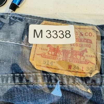 Levi's 514 Shorts Mens 34 Blue Bermuda Slim Straight 12 Inseam 5-Pocket - Thumbnail 13