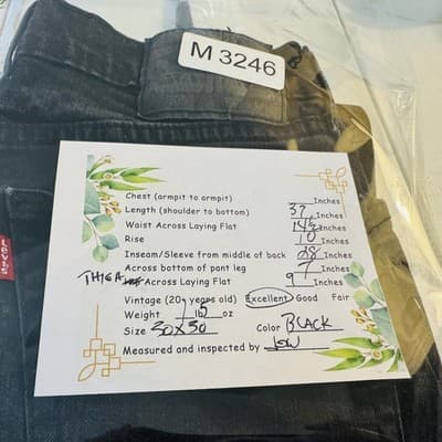 Levis Jeans Mens 30x30 Black Charcoal Wash Slim Tapered Stretch Denim Mid Rise - Thumbnail 9