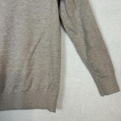 Banana Republic Petite Tan Scalloped-Neck Sweater, Size 0P Petite W 267 - Thumbnail 4