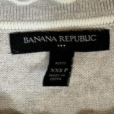 Banana Republic Petite Tan Scalloped-Neck Sweater, Size 0P Petite W 267 - Thumbnail 6