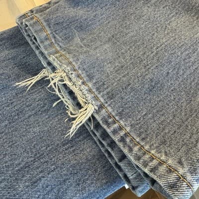 Levis 517 Jeans Mens 42x32 Blue Denim Straight Leg Western Frayed Hem Classic - Thumbnail 8