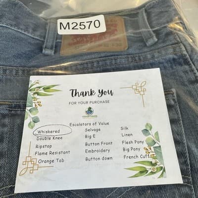 Levis 517 Jeans Mens 42x32 Blue Denim Straight Leg Western Frayed Hem Classic - Thumbnail 9