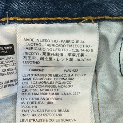 Vintage Levis 505 Jeans Mens 29x32 Blue Light Wash Straight Denim Mid Rise - Thumbnail 4