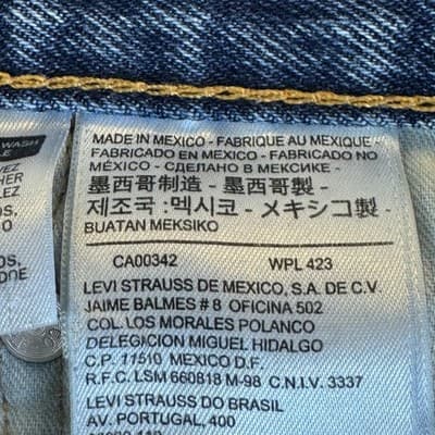 Levis 517 Jeans Mens 42x32 Blue Denim Straight Leg Western Frayed Hem Classic - Thumbnail 4