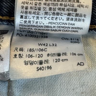 Levis 517 Jeans Mens 42x32 Blue Denim Straight Leg Western Frayed Hem Classic - Thumbnail 7