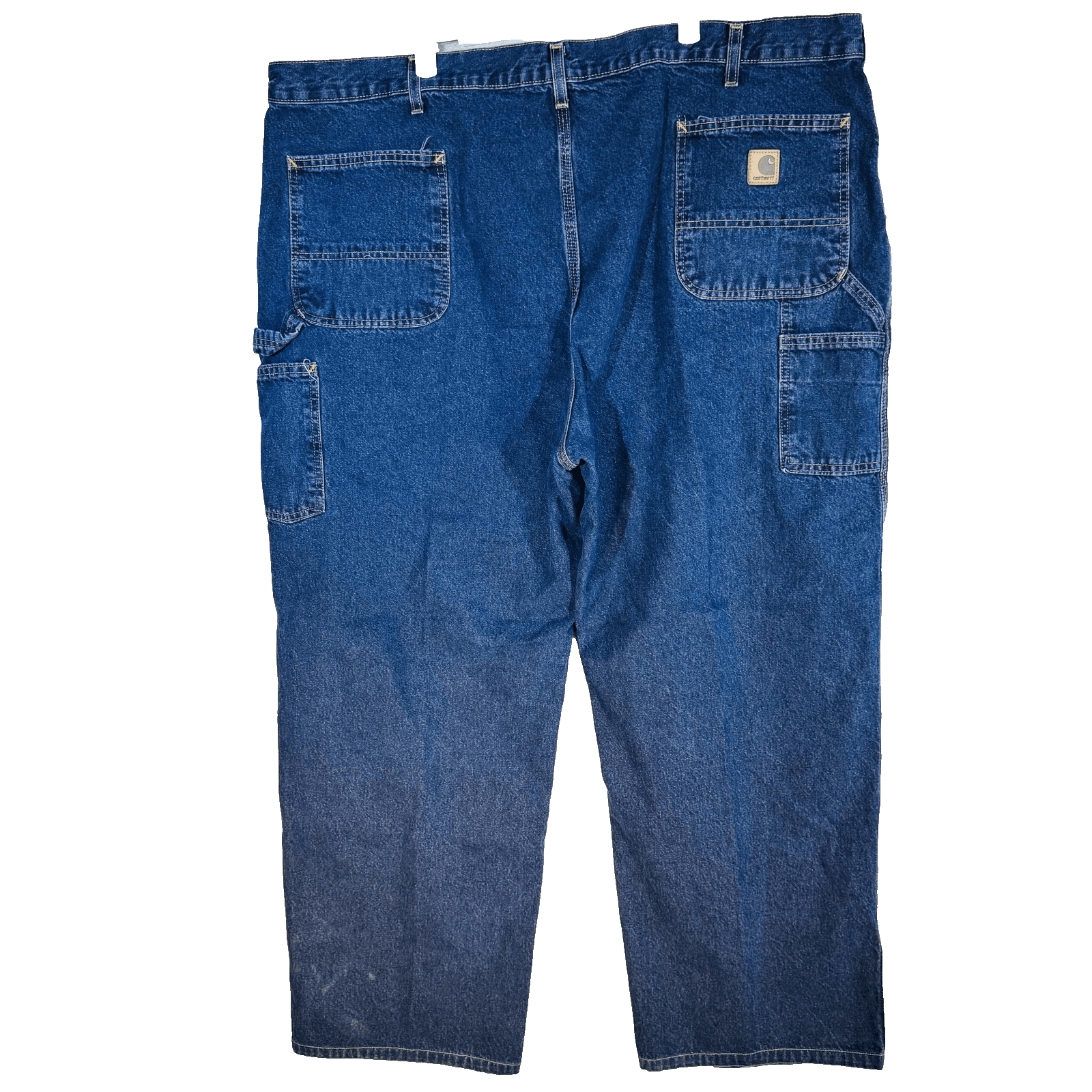 Carhartt Jeans Mens 48x32 Blue Dark Wash Relaxed Straight Dungaree Fit - Thumbnail 6