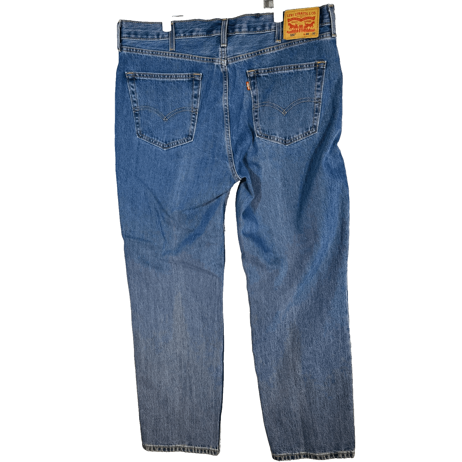 Levi's 550 Jeans Mens 40x32 Blue Medium Wash Relaxed Straight Denim Zip Fly - Thumbnail 6