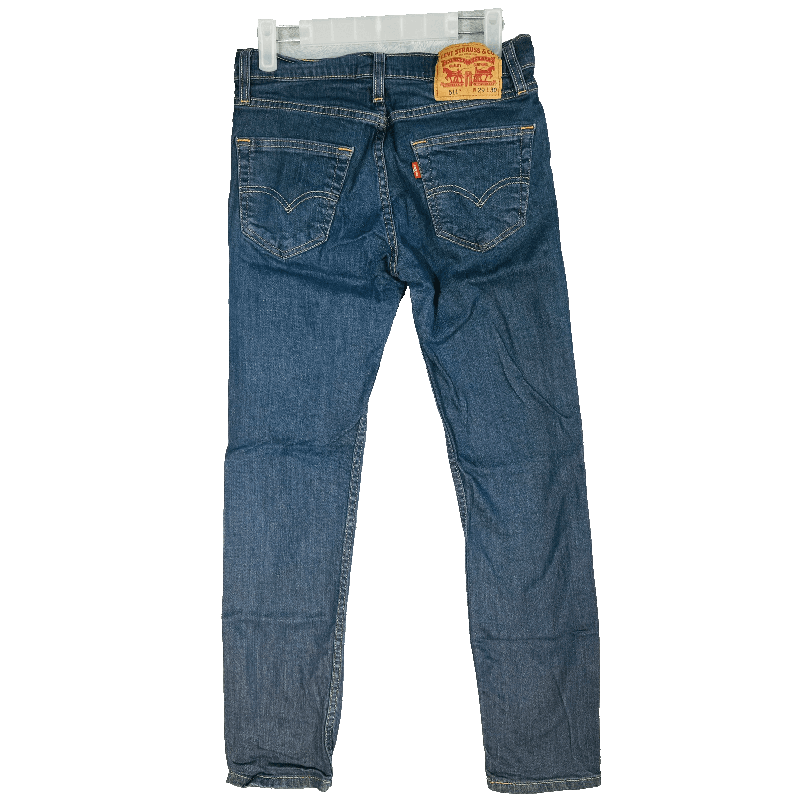 Levis 511 Jeans Mens 29x30 Blue Medium Wash Slim Taper Stretch Denim Mid Rise - Thumbnail 2