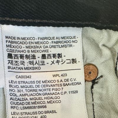 Vintage Levis 501 Jeans Mens 28x32 Black Acid Wash Straight Denim Button Fly - Thumbnail 7