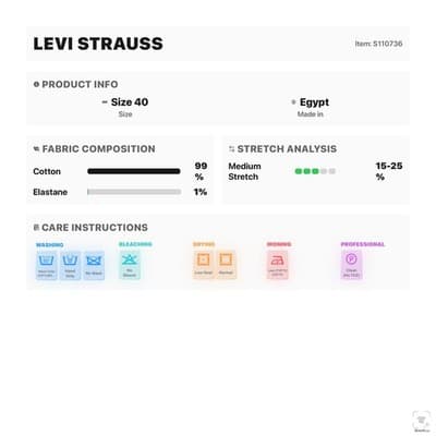 Levis 502 Jeans Mens 40x32 Blue Medium Wash Tapered Stretch Denim Zip Fly - Thumbnail 14