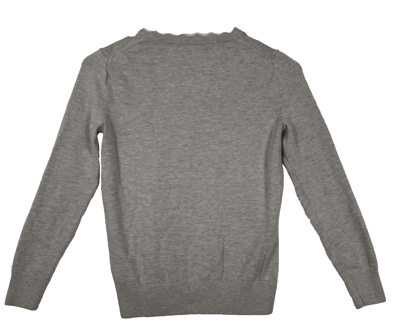 Banana Republic Petite Tan Scalloped-Neck Sweater, Size 0P Petite W 267 - Thumbnail 2