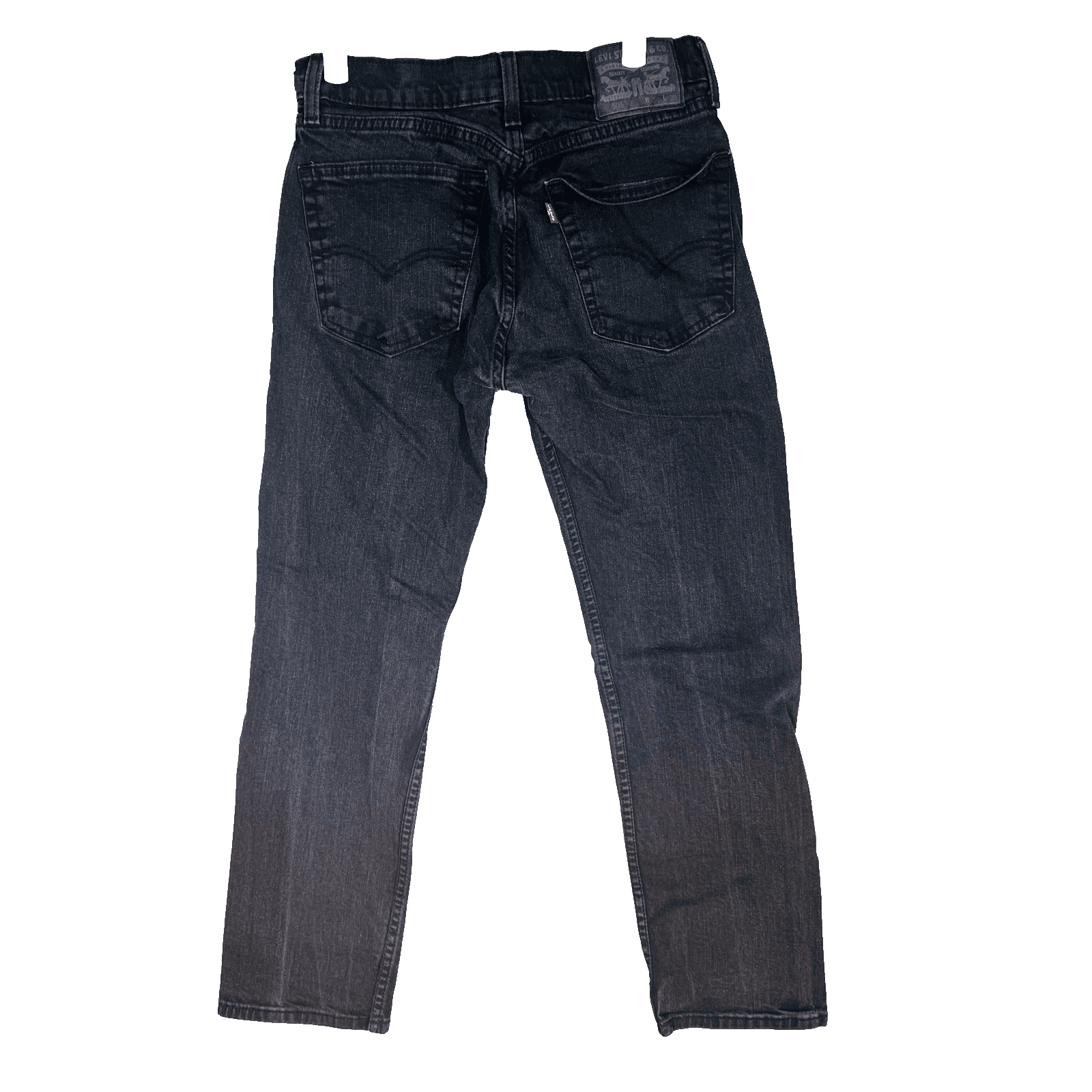 Levis Jeans Mens 30x30 Black Charcoal Wash Slim Tapered Stretch Denim Mid Rise - Thumbnail 2