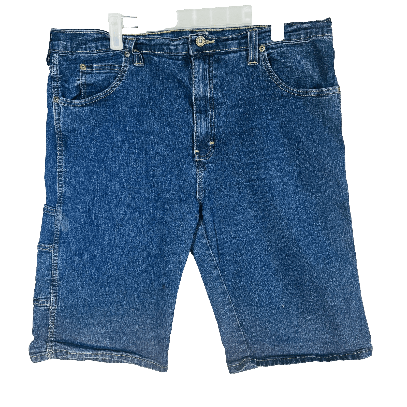 Dickies Shorts Mens 38 Blue Cargo Relaxed Fit Stretch Denim 11 Inseam Pockets - Thumbnail 5