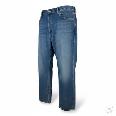 Polo Ralph Lauren Jeans Mens 48x30 Blue Medium Wash Straight Denim Zip Fly - Thumbnail 2