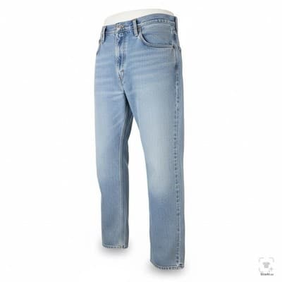 Levis 512 Jeans Mens 36x32 Blue Light Wash Slim Tapered Stretch Denim Zip Fly - Thumbnail 2