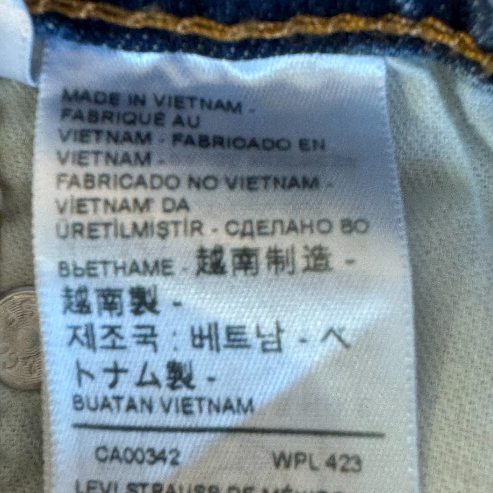 Levi’s 505 Men’s Jeans 36 x 34 Blue Denim Stretch Mid-Rise Straight - Thumbnail 12