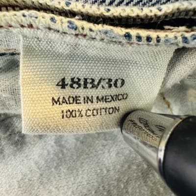 Polo Ralph Lauren Jeans Mens 48x30 Blue Medium Wash Straight Denim Zip Fly - Thumbnail 10