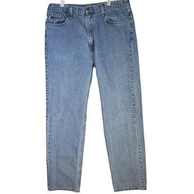 Carhartt Jeans Mens 38x36 Blue Relaxed Fit B460-LVB Straight Leg Denim Pants - Image 1