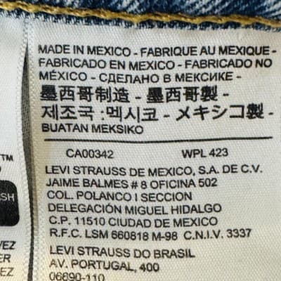 Levis 512 Jeans Mens 36x32 Blue Light Wash Slim Tapered Stretch Denim Zip Fly - Thumbnail 8