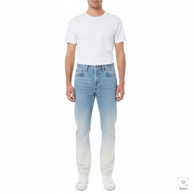 Levis 512 Jeans Mens 36x32 Blue Light Wash Slim Tapered Stretch Denim Zip Fly - Thumbnail 4