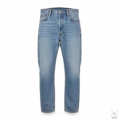 Levis 505 Jeans Mens 40x34 Blue Light Wash Straight Denim Zip Fly Regular Fit - Image 1