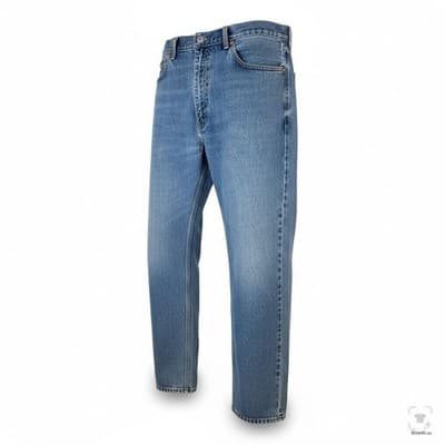 Levis 505 Jeans Mens 40x34 Blue Medium Wash Relaxed Straight Denim Zip Fly - Thumbnail 2