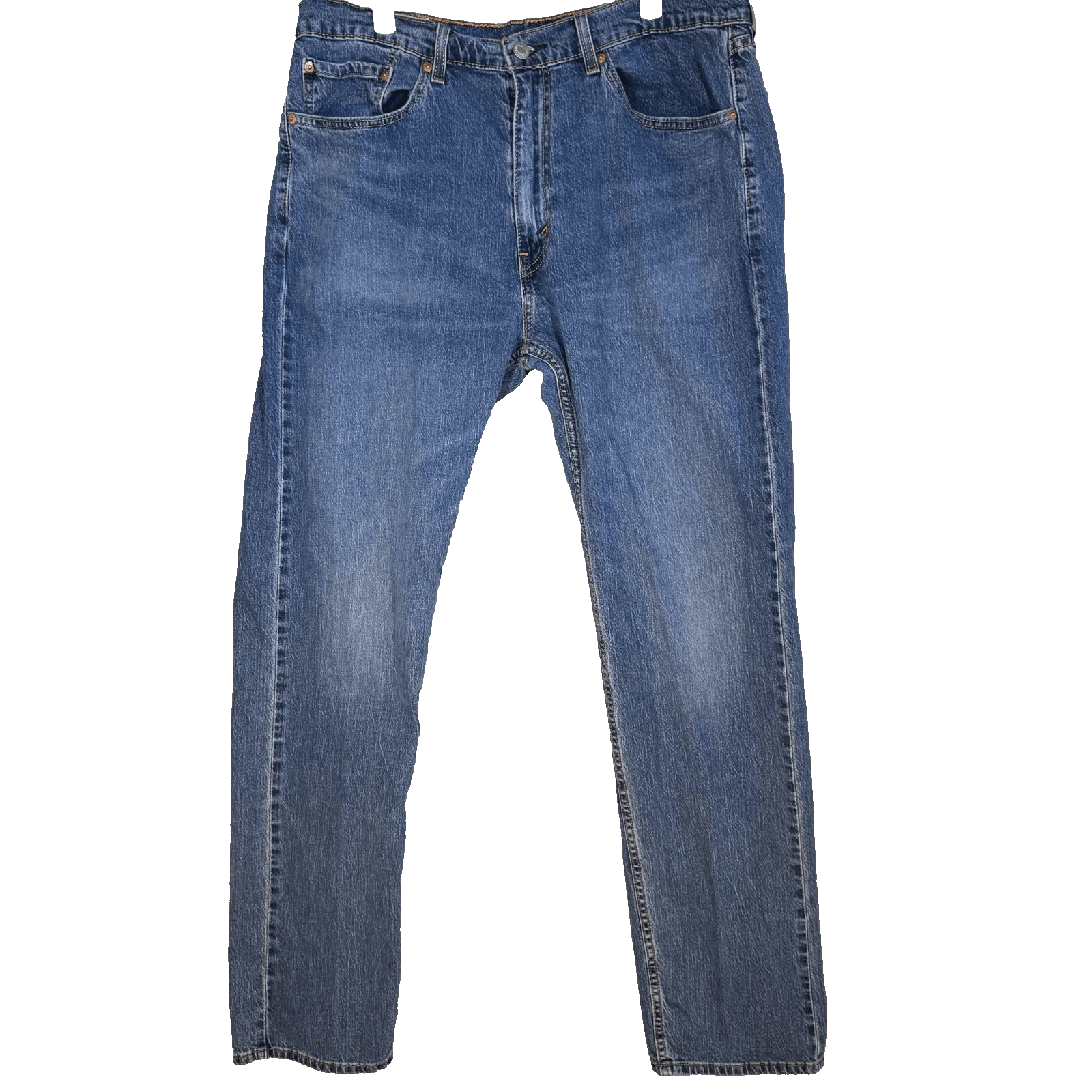 Levi’s 505 Men’s Jeans 36 x 34 Blue Denim Stretch Mid-Rise Straight - Image 1