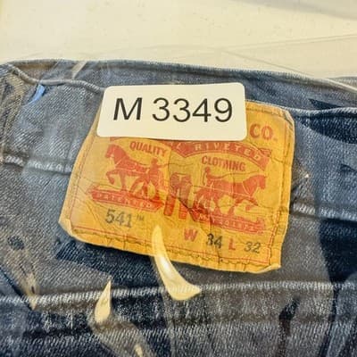 Levis 541 Jeans Mens 34x29 Blue Medium Wash Tapered Athletic Denim Zip Fly - Thumbnail 11