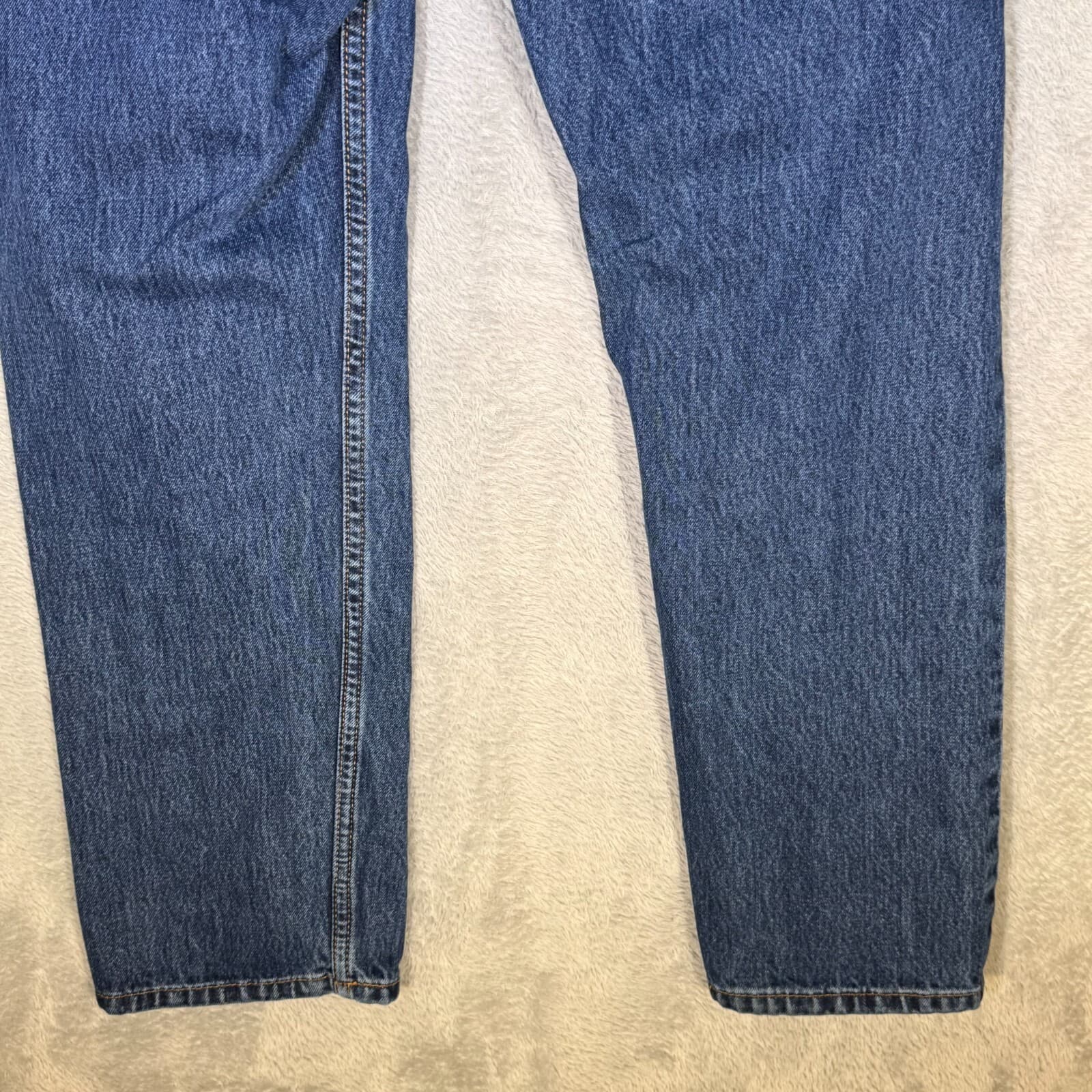 Levi’s 505 Men’s Jeans 36 x 30 Blue Denim Stretch Mid-Rise Straight Leg - Thumbnail 9