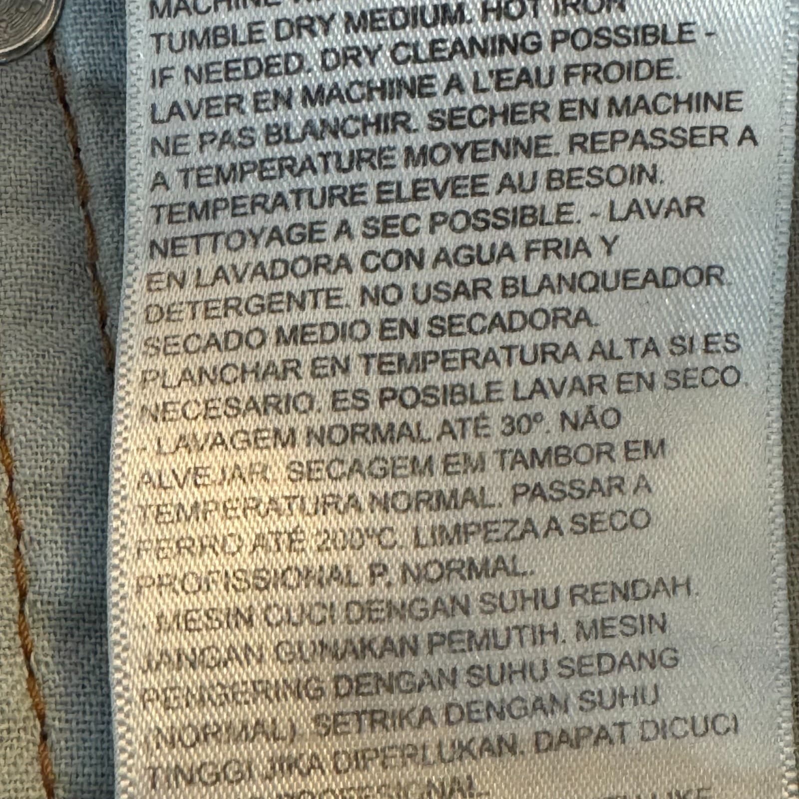 Levi’s 505 Men’s Jeans 36 x 30 Blue Denim Stretch Mid-Rise Straight Leg - Thumbnail 14