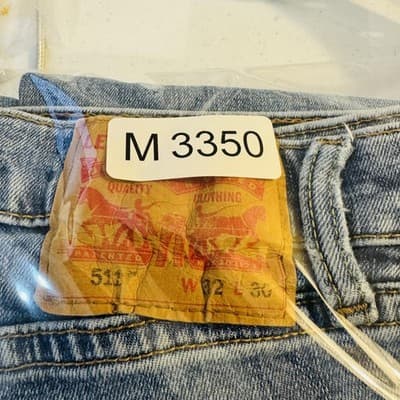 Levis 511 Jeans Mens 32x30 Blue Light Wash Slim Tapered Stretch Denim Zip Fly - Thumbnail 15