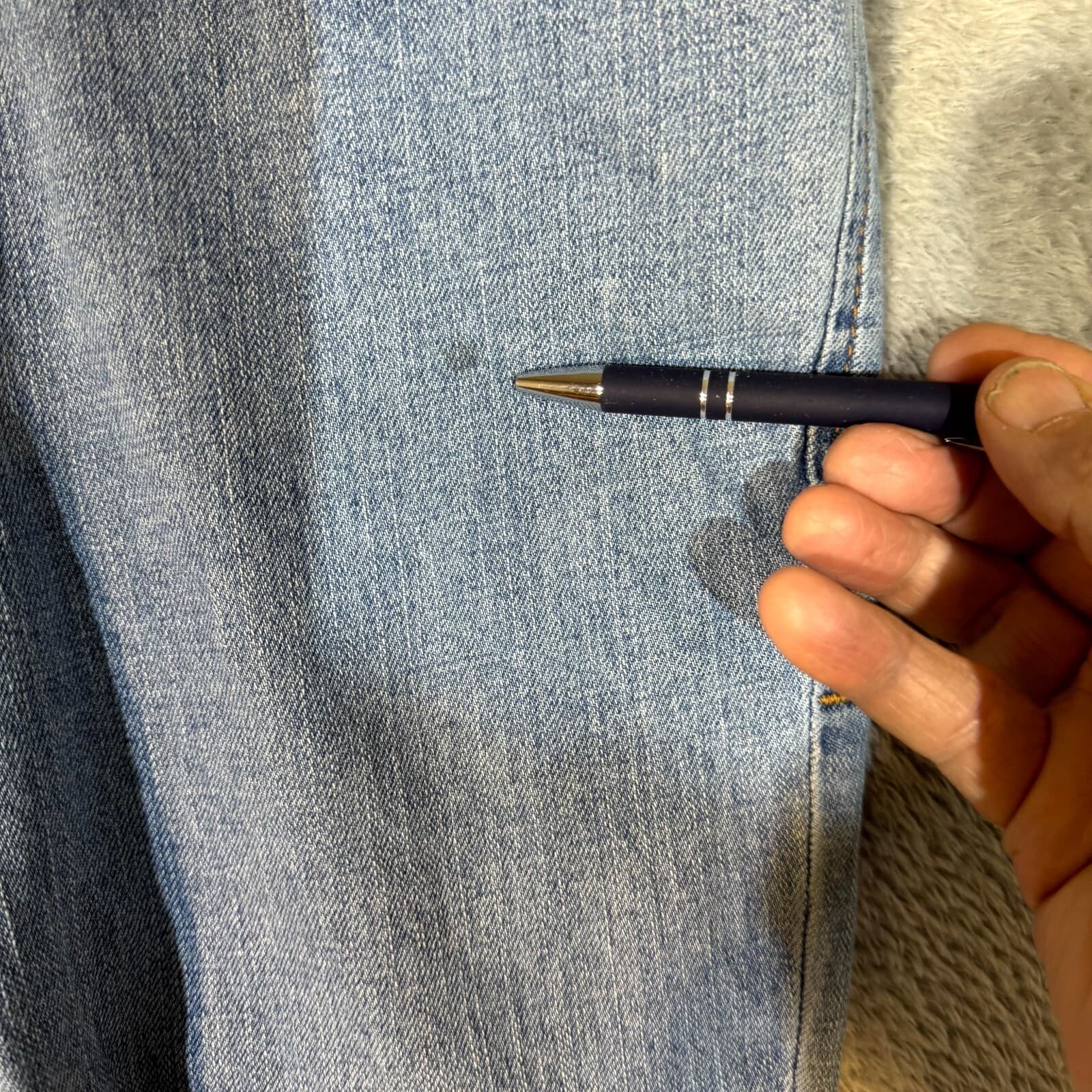 Levi's 510 Men's Jeans 32 X 30 Blue Denim Stretch Mid-Rise Super Skinny Leg - Thumbnail 3