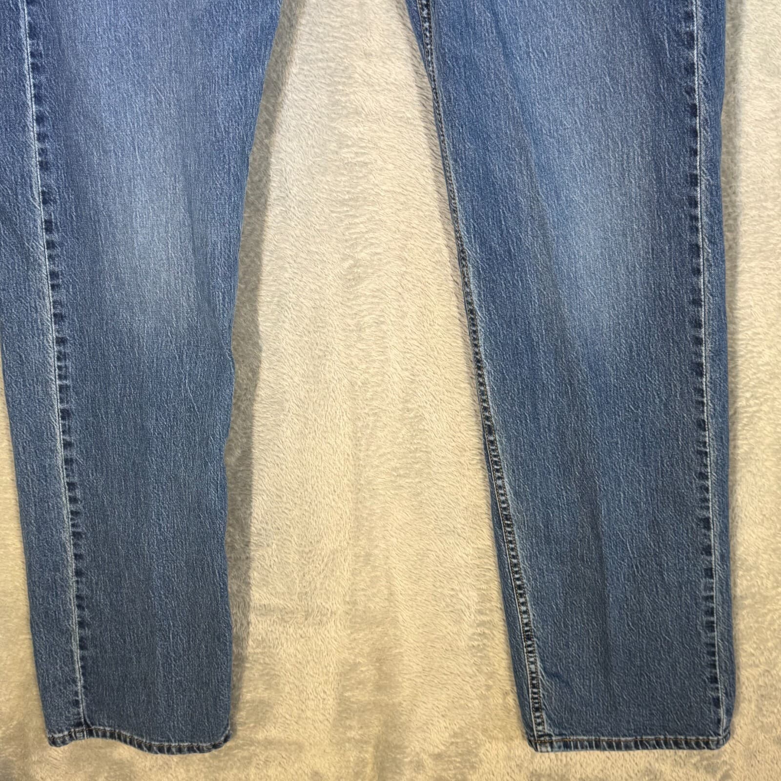 Levi’s 505 Men’s Jeans 36 x 34 Blue Denim Stretch Mid-Rise Straight - Thumbnail 5