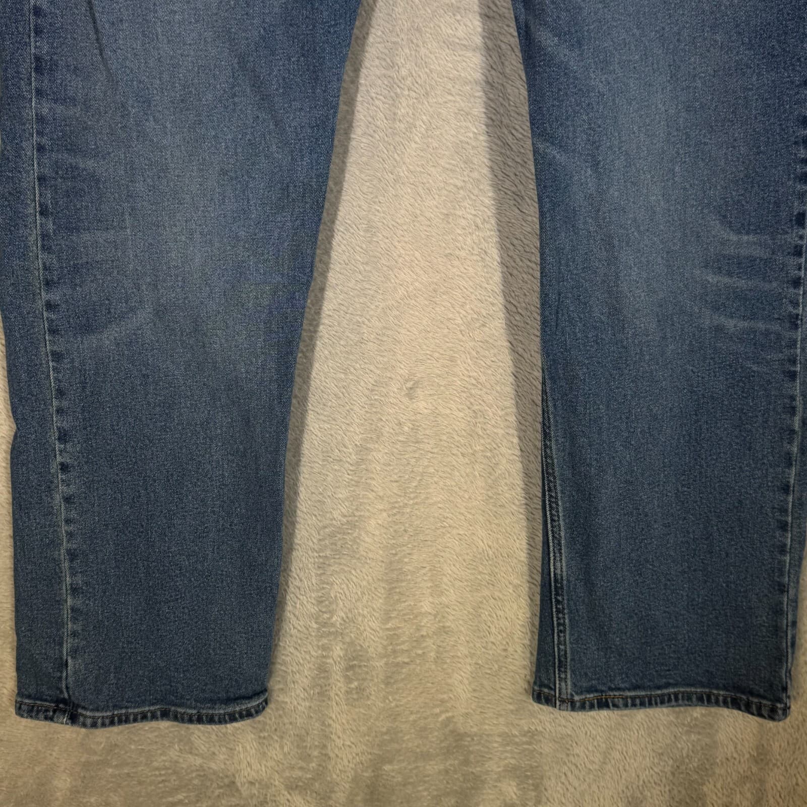 Levi's 505 Men's Jeans 40 X 30 Blue Denim Stretch Mid-Rise Straight Leg - Thumbnail 5